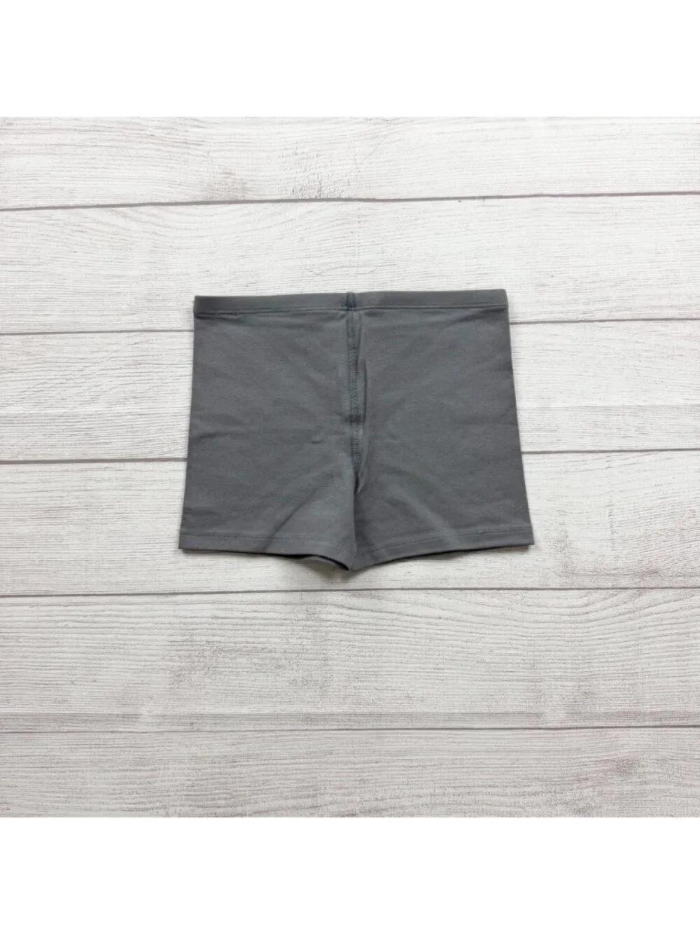 Primary Kids Gray Bike Shorts Soft Stretch Fabric Cotton Blend 6-7